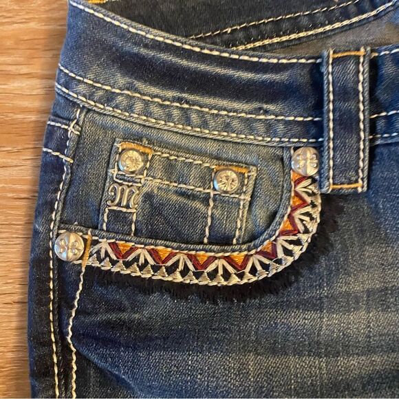 Miss Me Signature Boot Jewel Women’s Size 27 | Embezzled Thick Stitch Aztec - Picture 5 of 6
